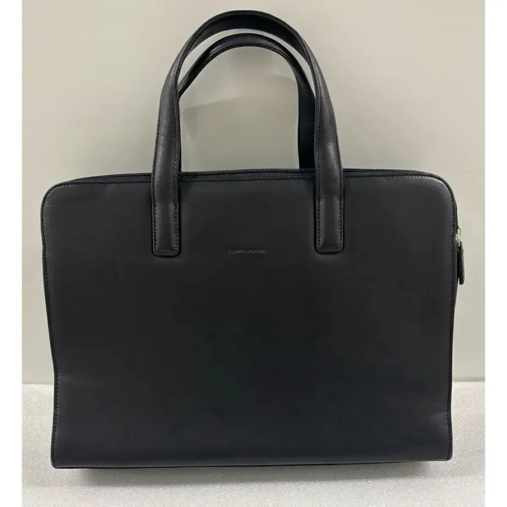 Levenger Everyday Black Laptop Bag with Handles